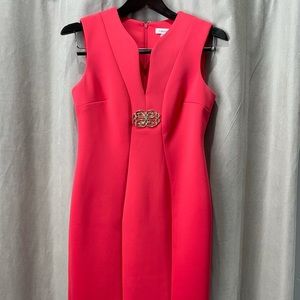Calvin Klein coral sheath dress